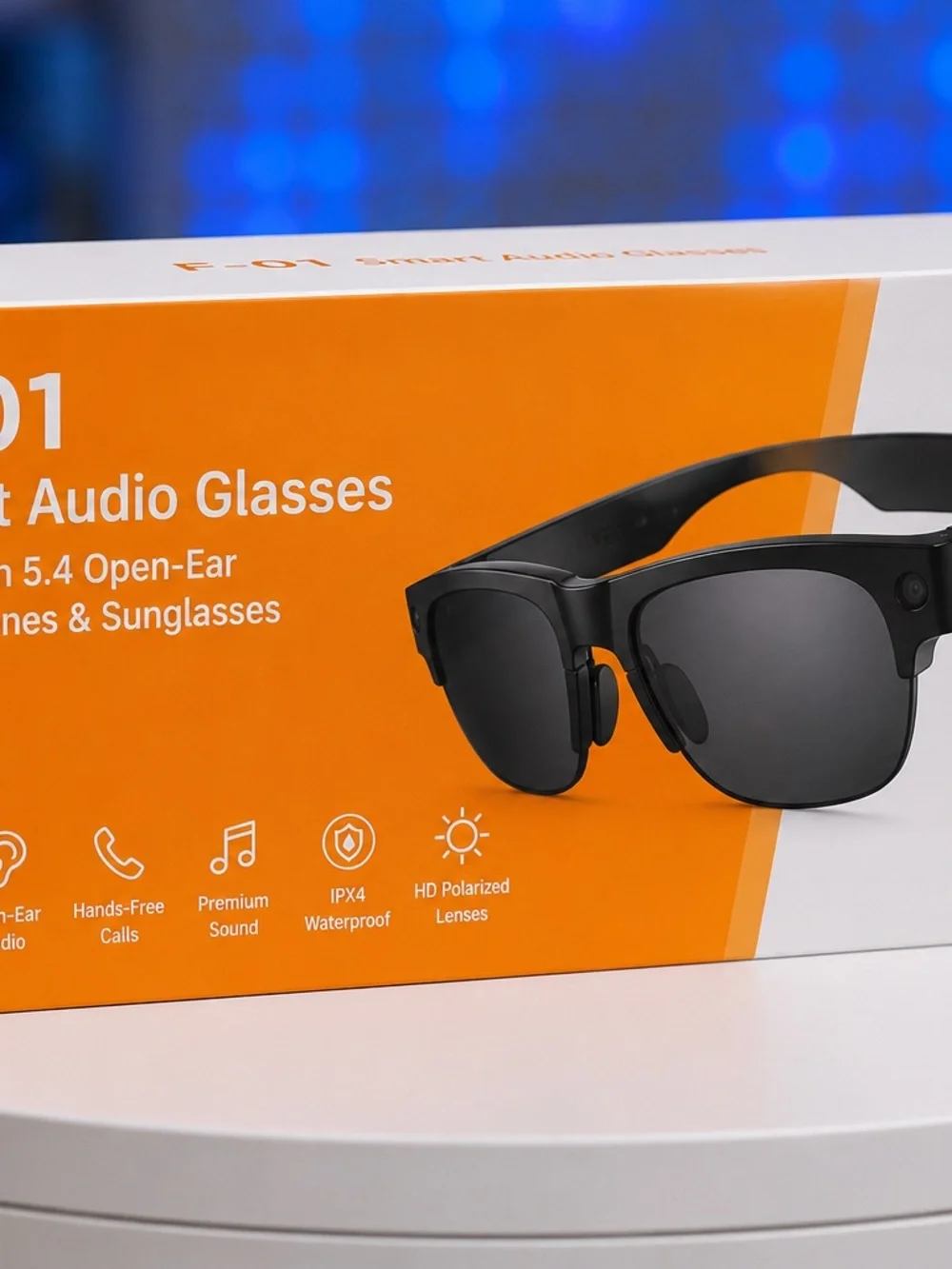 Smart AI WaterResistant Bluetooth Translating Open-Ear Sunglasses